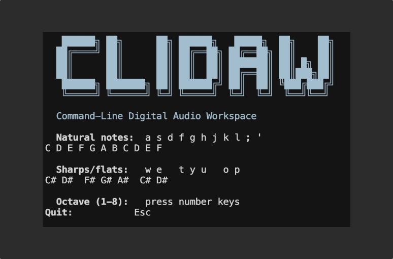 CLIDAW command-line DAW preview